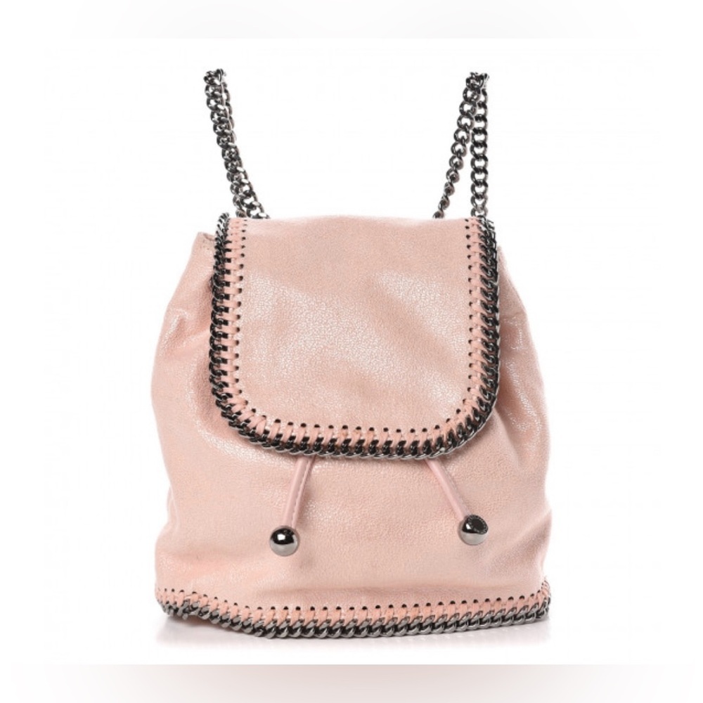 Authentic Stella McCartney Pearlescent Shaggy Deer Mini Rucksack Backpack Pink - Picture 1 of 15